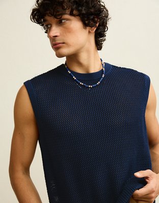 AE Open-Knit Sweater Tank