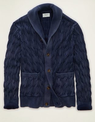 AE Chunky Knit Shawl Cardigan