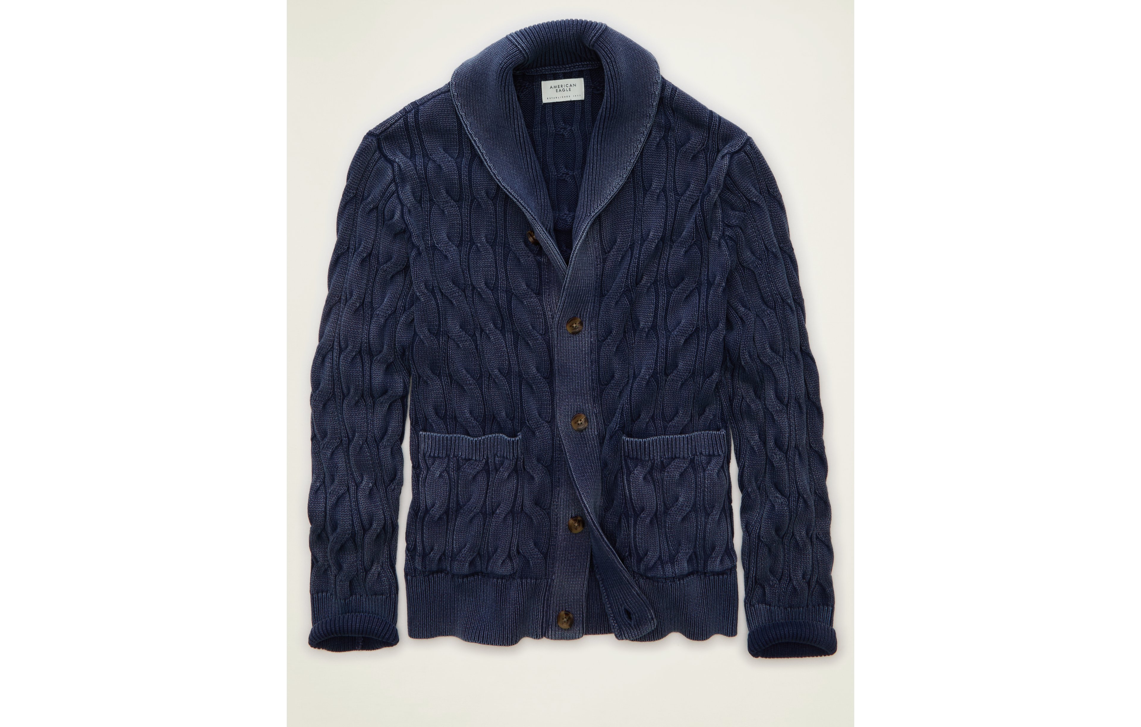 AE Chunky Knit Shawl Cardigan