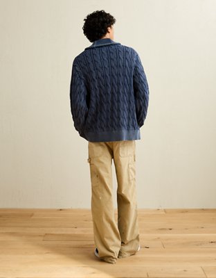 AE Chunky Knit Shawl Cardigan