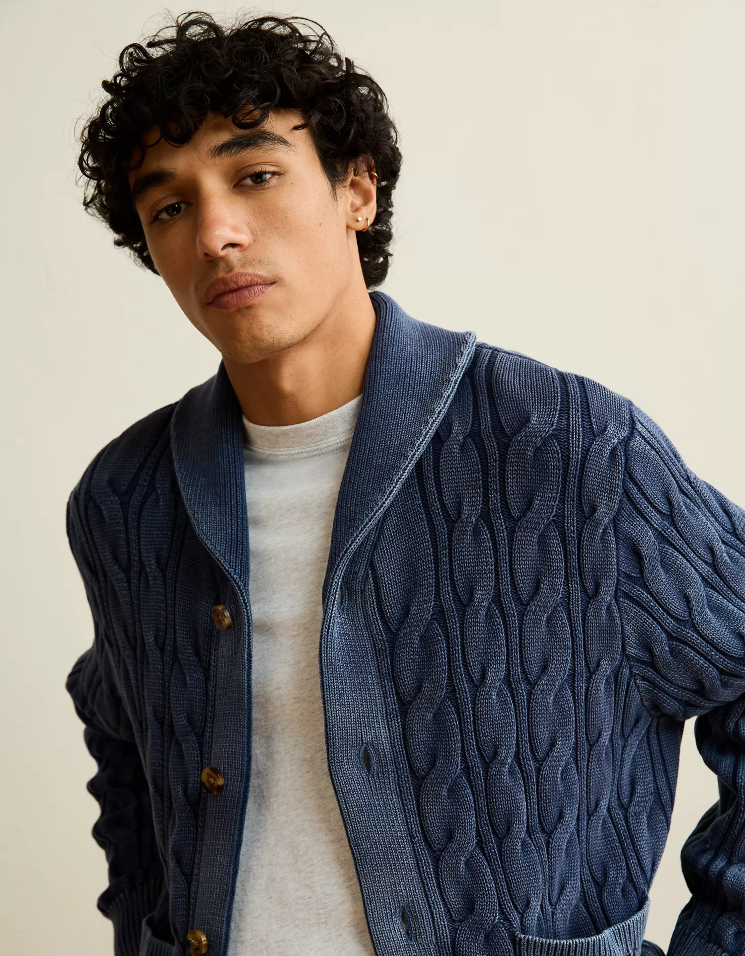 AE Chunky Knit Shawl Cardigan