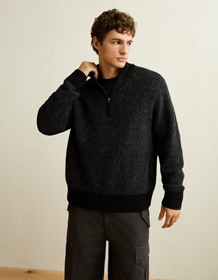 AE Quarter-Zip Textured Sweater