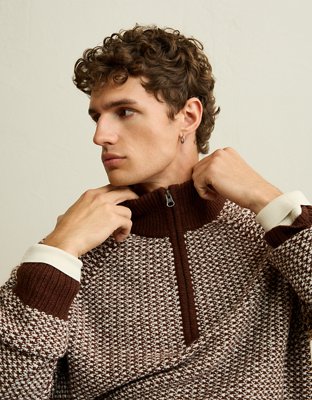 AE Quarter-Zip Textured Sweater