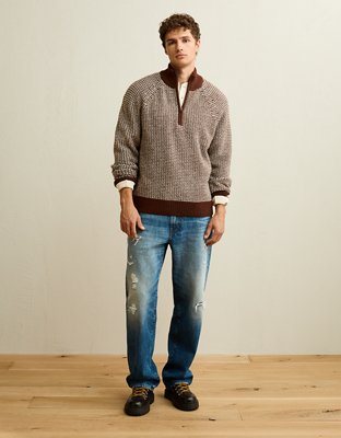 AE Quarter-Zip Textured Sweater