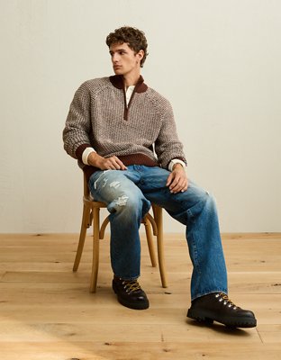 AE Quarter-Zip Textured Sweater