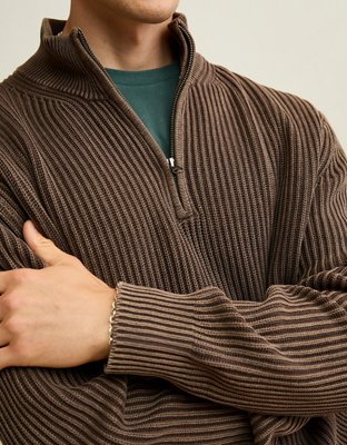 AE Quarter-Zip Fisherman Sweater