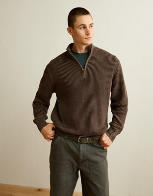 AE Quarter-Zip Fisherman Sweater