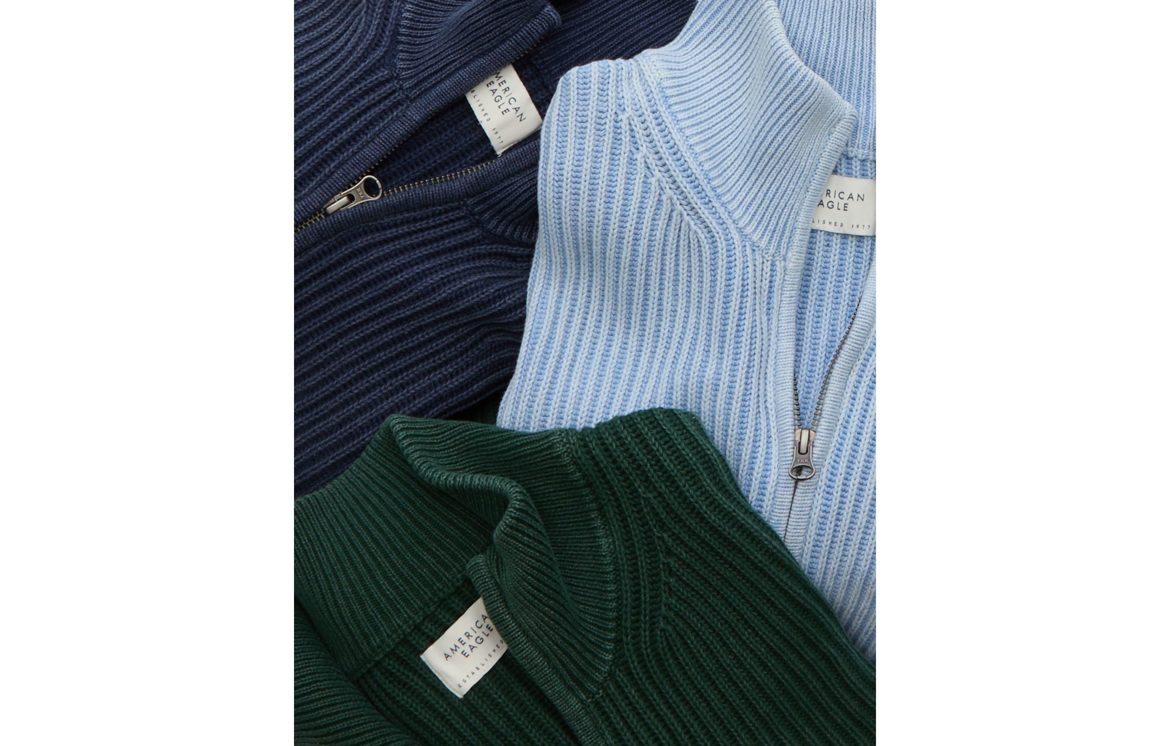 AE Quarter-Zip Fisherman Sweater