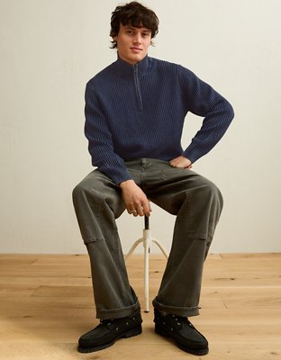 AE Quarter-Zip Fisherman Sweater