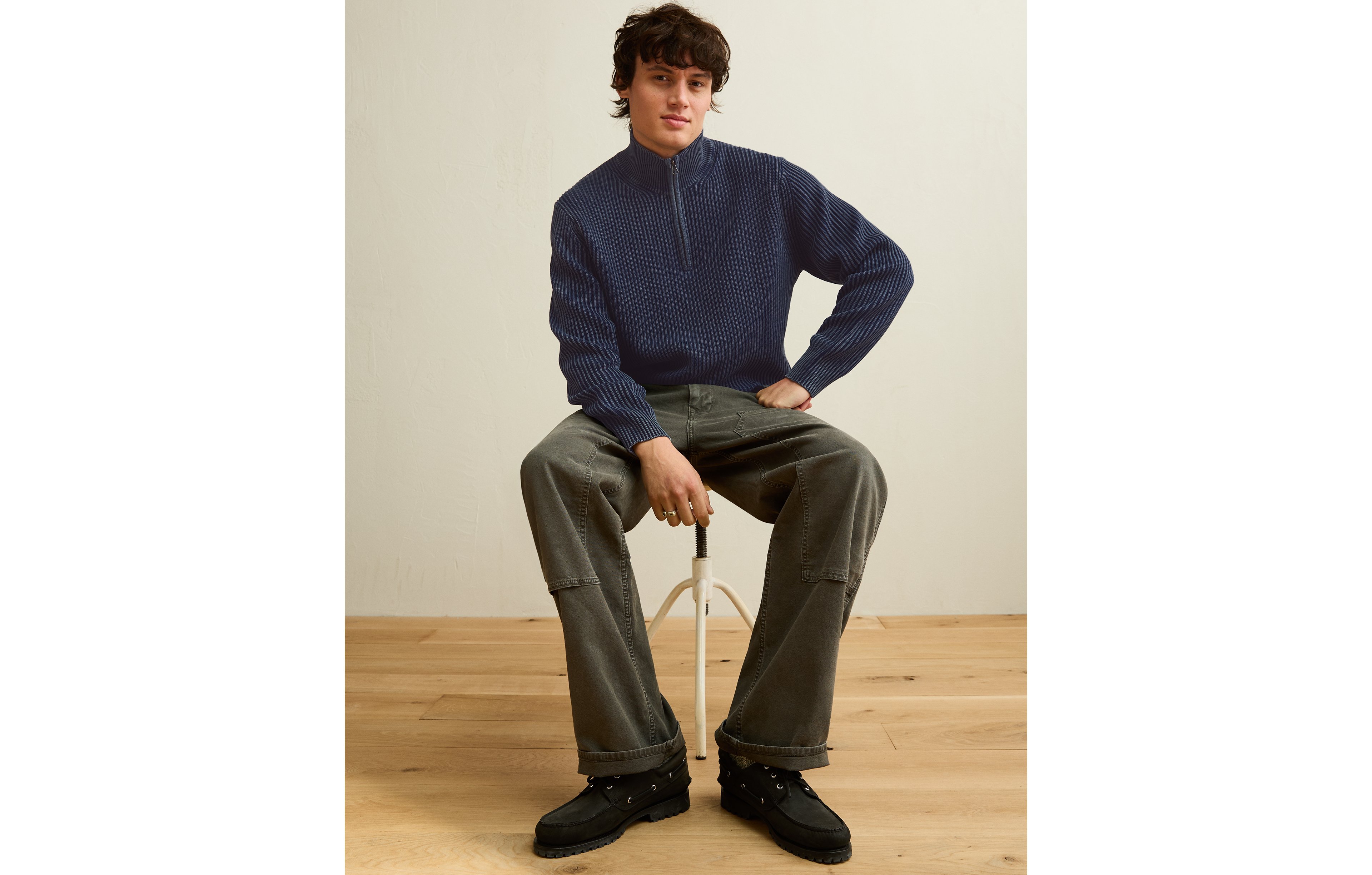 AE Quarter-Zip Fisherman Sweater