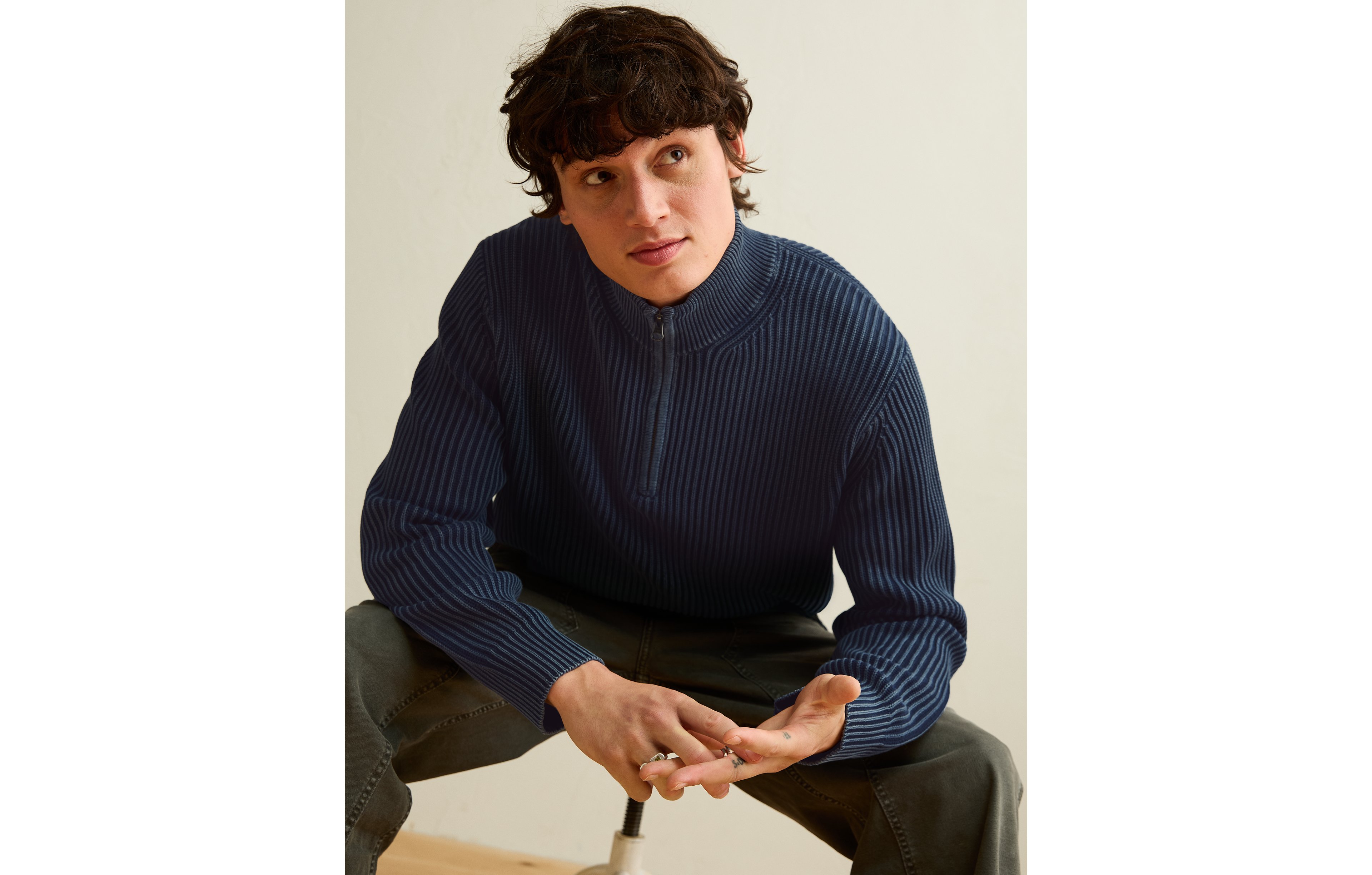 AE Quarter-Zip Fisherman Sweater