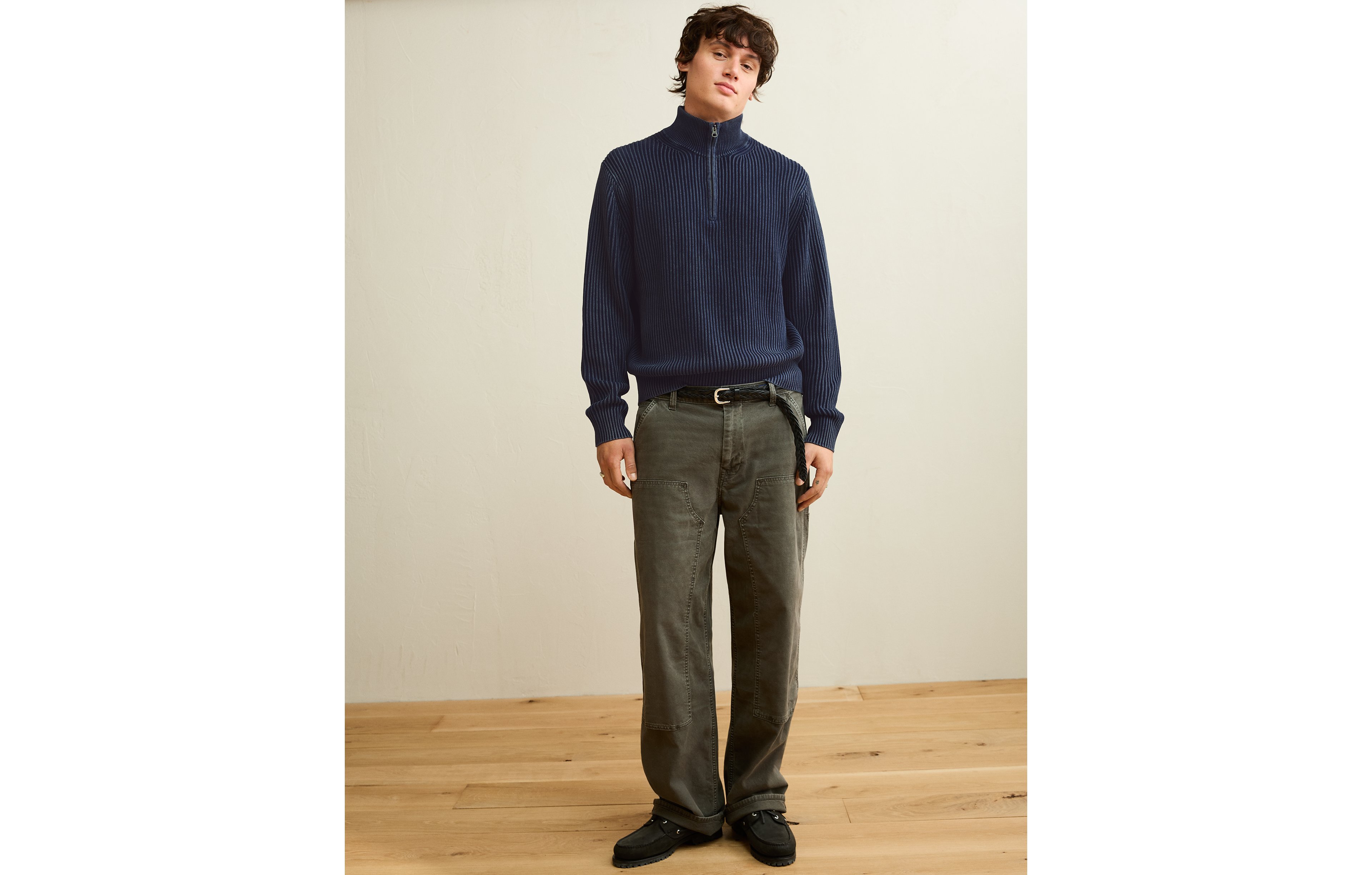 AE Quarter-Zip Fisherman Sweater