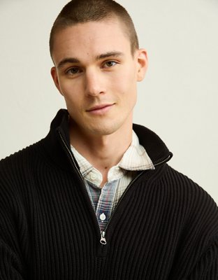 AE Quarter-Zip Fisherman Sweater
