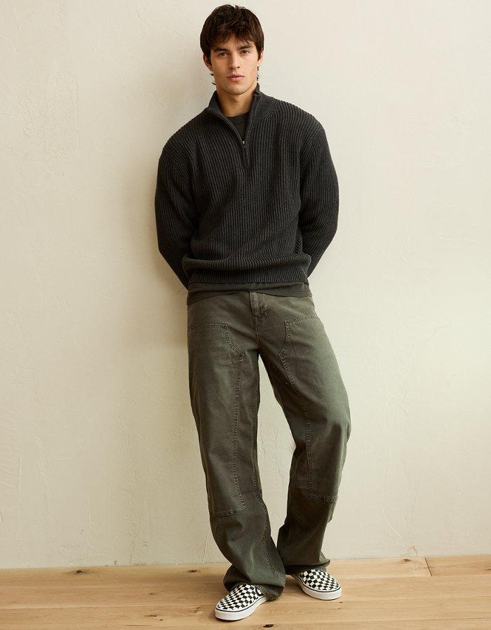 AE Quarter-Zip Fisherman Sweater