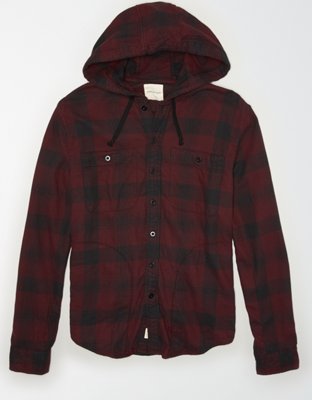 ae flannel hoodie
