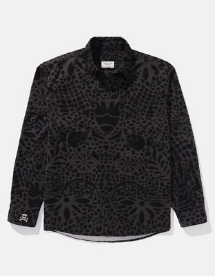 Мужские рубашки American Eagle AE x Golgo Day of the Dead Printed Button-Up Shirt — фото 3