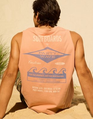 WAREHOUSE タンクトップ UK 12 AE Boxy Destination Graphic Tank Top | American Eagle