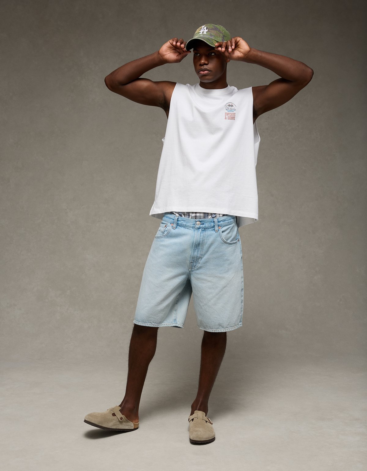 AE Boxy Destination Graphic Muscle Tank Top - image 2