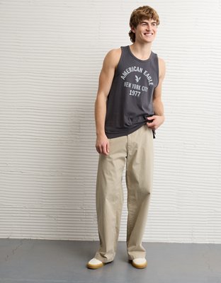 AE Standard Fit Lightweight Logo Graphic Tank Top | American Eagle