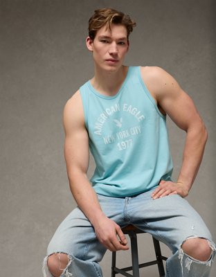 AE Standard Fit Lightweight Logo Graphic Tank Top