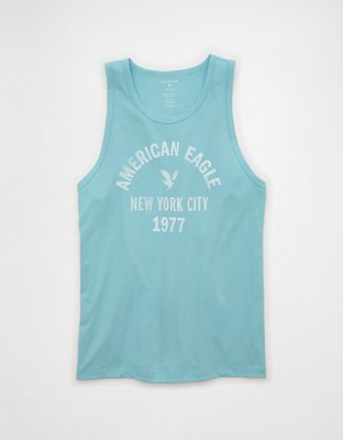 AE Standard Fit Lightweight Logo Graphic Tank Top | American Eagle