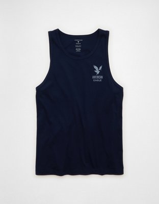 AE Standard Fit Lightweight Logo Graphic Tank Top | American Eagle