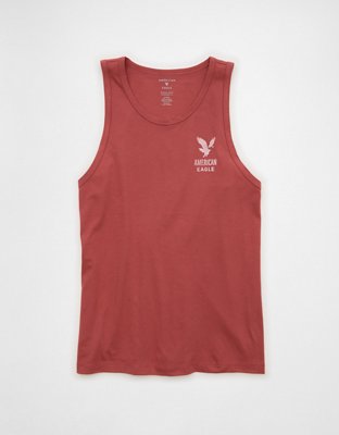AE Standard Fit Lightweight Logo Graphic Tank Top | American Eagle