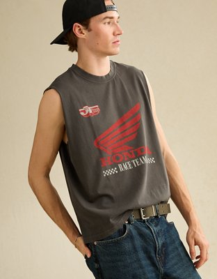 AE Boxy Fit Destination Graphic Tank Top | American Eagle