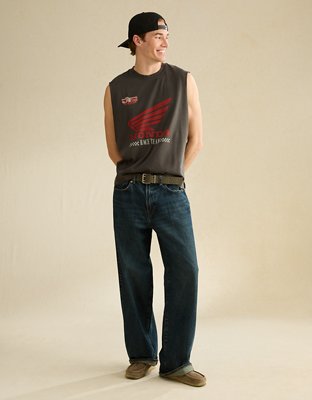AE Top sin Mangas Recto con Gráfico de Honda Racing | American Eagle