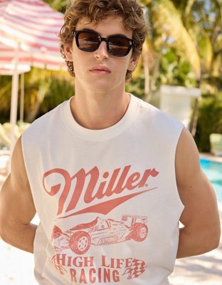 AE Boxy Miller Racing Graphic Tank Top | American Eagle