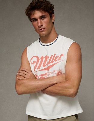 AE Boxy Miller Racing Graphic Tank Top | American Eagle