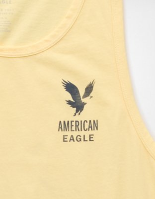 AE Standard Fit Lightweight Logo Graphic Tank Top | American Eagle