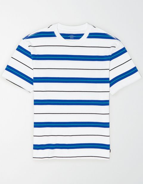 Мужские футболки American Eagle AE Drop-Shoulder Heavyweight Striped T-Shirt