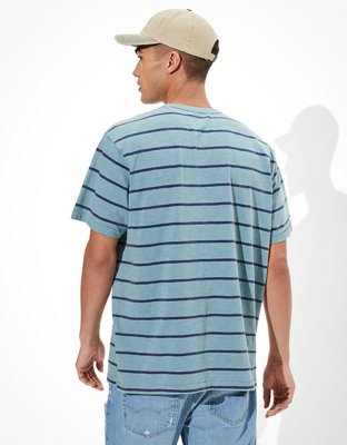 Мужские футболки American Eagle AE Super Soft Slub Striped T-Shirt — фото 3