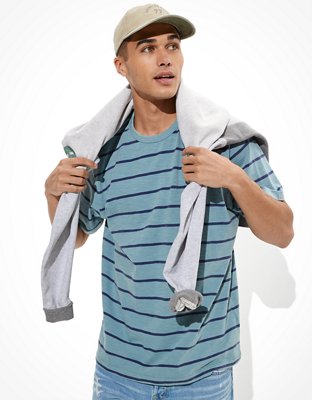 Мужские футболки American Eagle AE Super Soft Slub Striped T-Shirt — фото 5