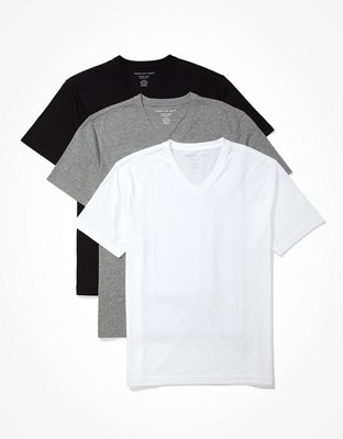 Ae Super Soft Icon V Neck T Shirts 3 Pack Men S White M From Ae Accuweather Shop