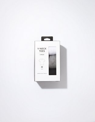 Мужские футболки American Eagle AE V-Neck T-Shirt 3-Pack — фото 3