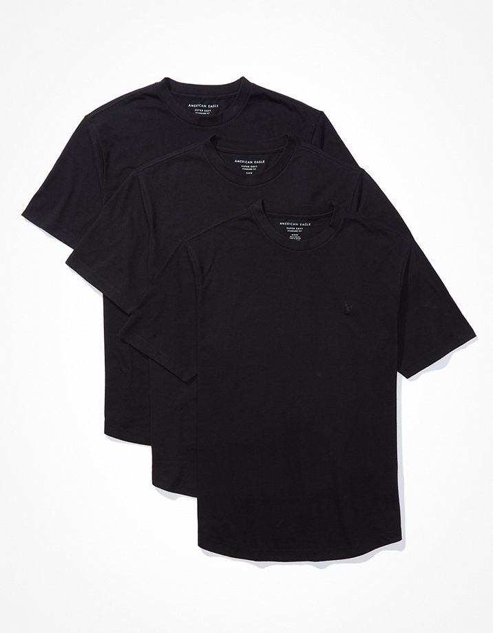 AE Super Soft Curved Hem T-Shirts 3-Pack