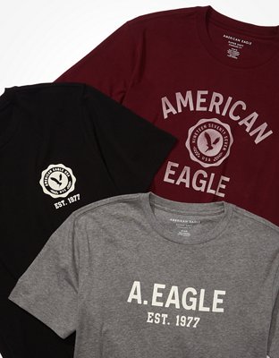 Мужские футболки American Eagle AE Super Soft Graphic T-Shirt 3-Pack — фото 2