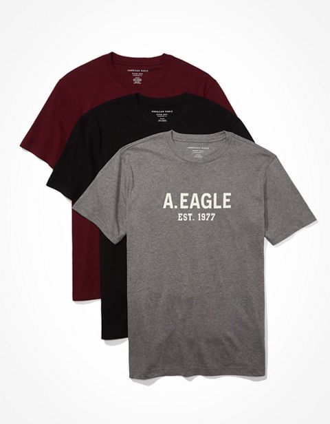 Мужские футболки American Eagle AE Super Soft Graphic T-Shirt 3-Pack