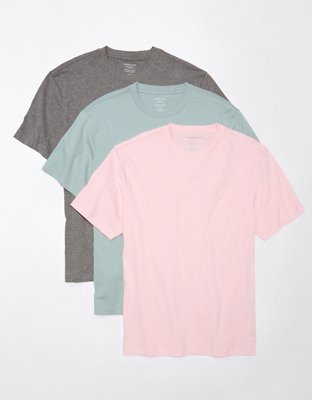 Pack Of 3 Plain T-shirts Blue Pink And White