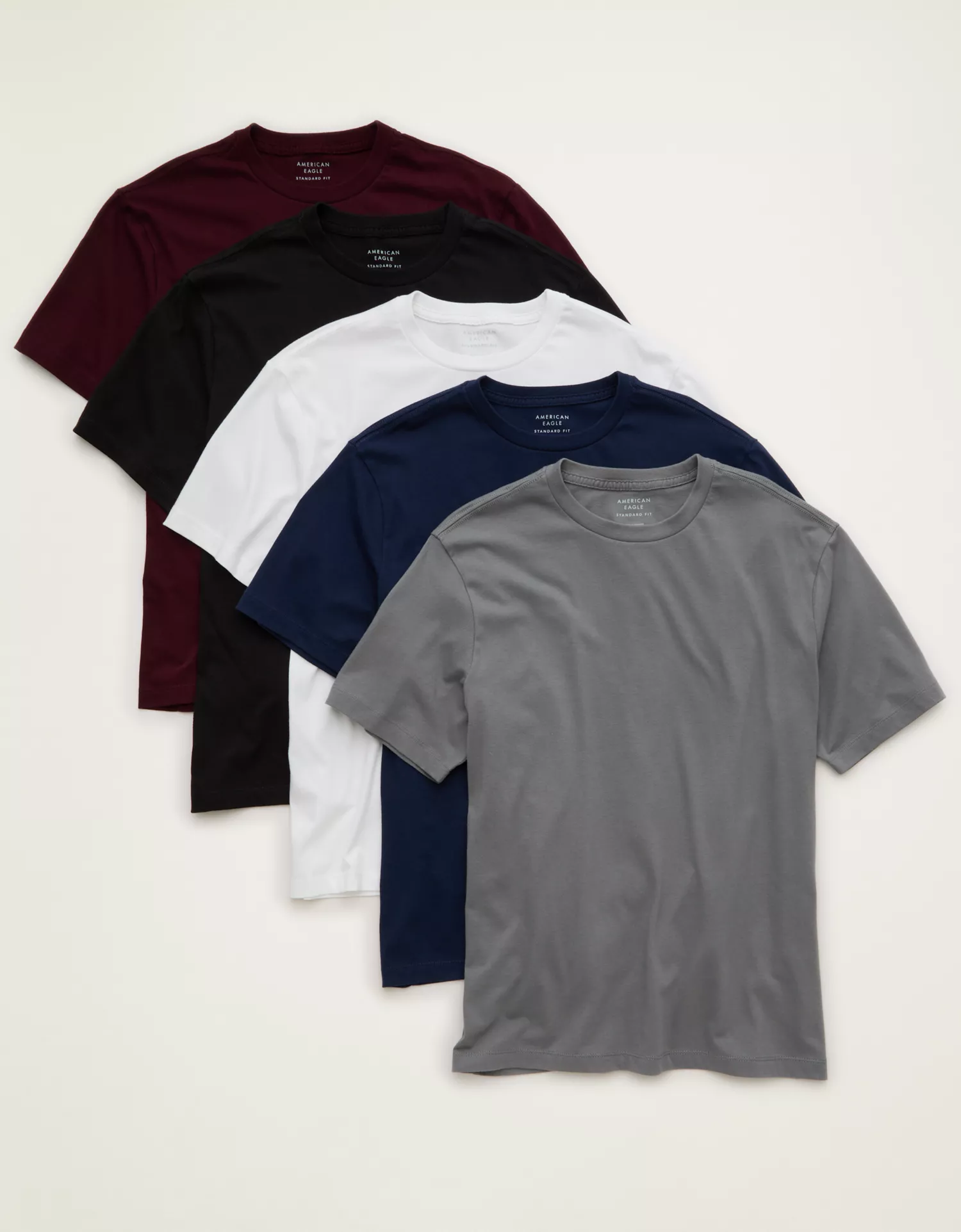 AE Standard Fit Lived-In T-Shirt 5-Pack - thumbnail 4
