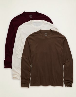 AE Standard Fit Lived-In Long-Sleeve T-Shirt 3-Pack