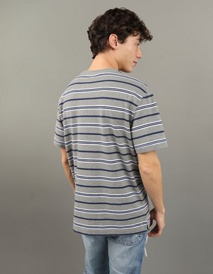 Мужские футболки American Eagle AE Flex Pique Striped T-Shirt — фото 2