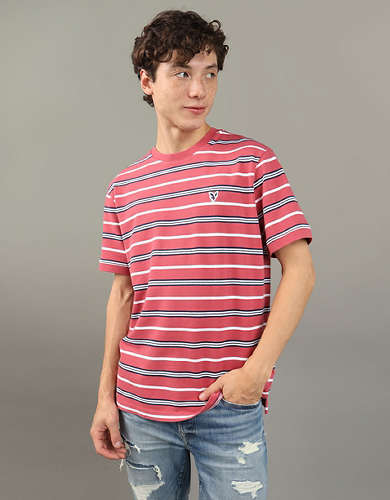 AE Flex Pique Striped T-Shirt