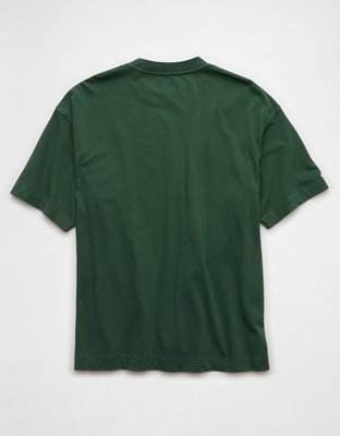 AE T-shirt Recta de Tejido de Punto de Gamuza