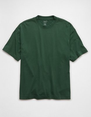 AE T-shirt Recta de Tejido de Punto de Gamuza