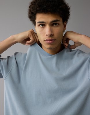 T-shirt droit en jersey suédé AE