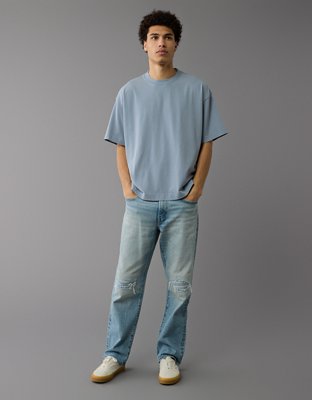 T-shirt droit en jersey suédé AE