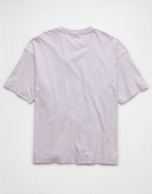 AE T-shirt Recta de Tejido de Punto de Gamuza